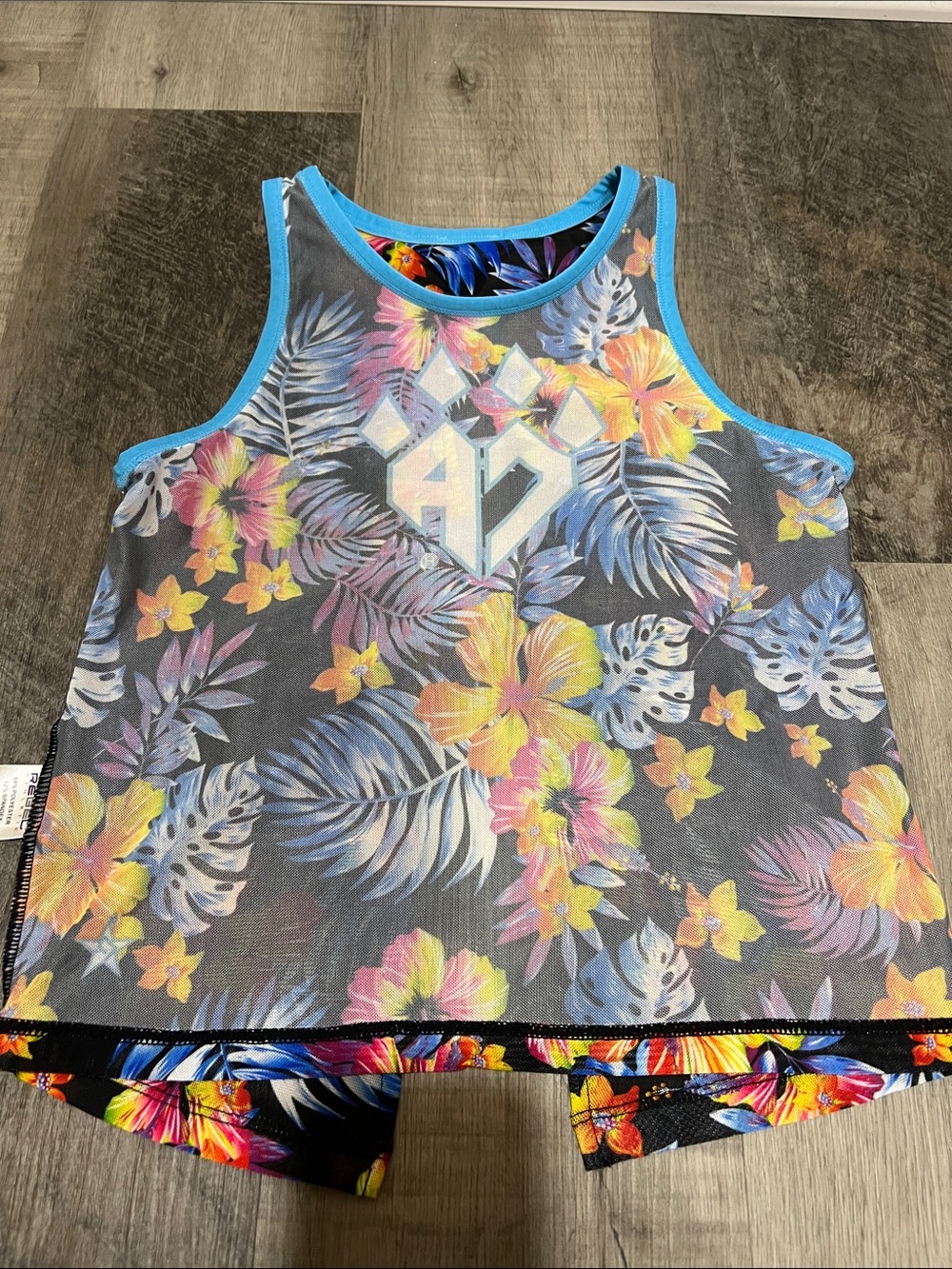 Rebel Athletic Cheer Athletics Floral mesh tank top size YL - Picture 7 of 8